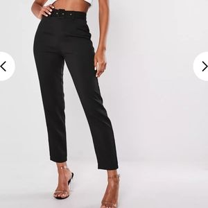 Missguided Petite Belted Cigarette Pants